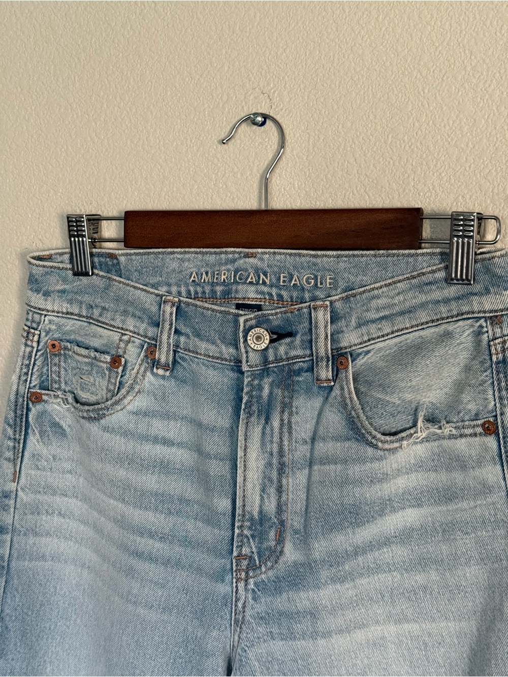 American Eagle Outfitters Light Blue Straight Leg Jeans